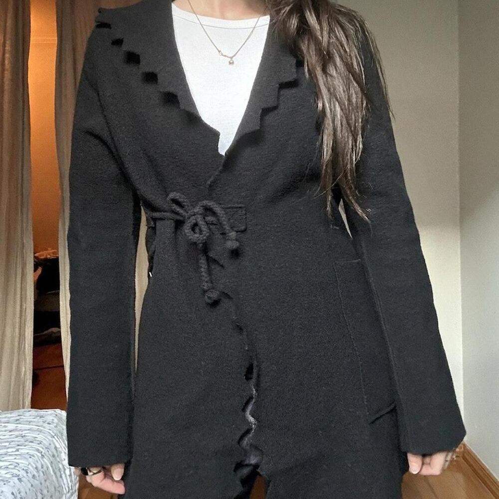 Vintage cop copine black wool